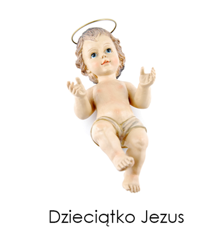 Karta z ilustracją Dzieciątka Jezus i podpisem